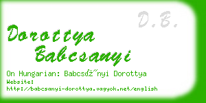 dorottya babcsanyi business card